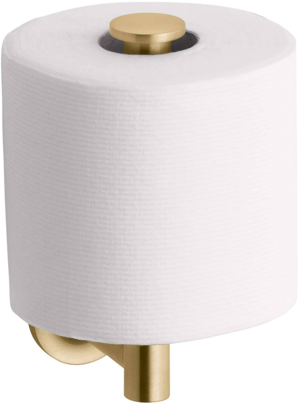 Kohler Vibrant Brushed Moderne Brass Vertical Toilet Paper Holder