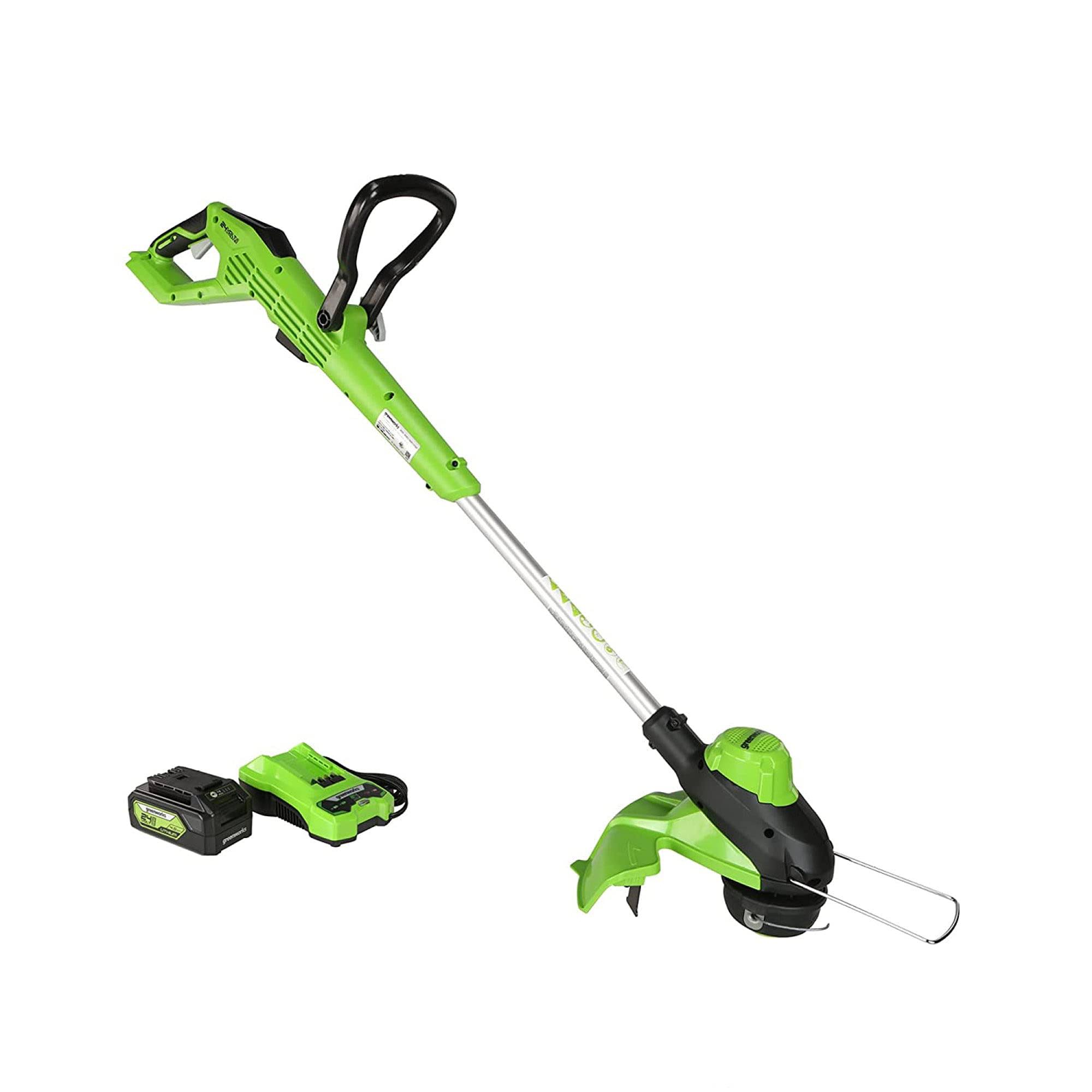 Greenworks 13 in. 24-Volt Battery Cordless TorqDrive String Trimmer with 4.0 Ah USB Battery and Charger ST24L410