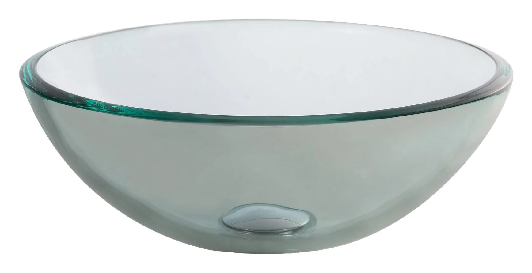 Kraus GV-101-14-ORB 14 in. Glass Vessel Sink with Pop-Up Drain u0026 Mounting Ring Clear - Oil Rubbed Bronze