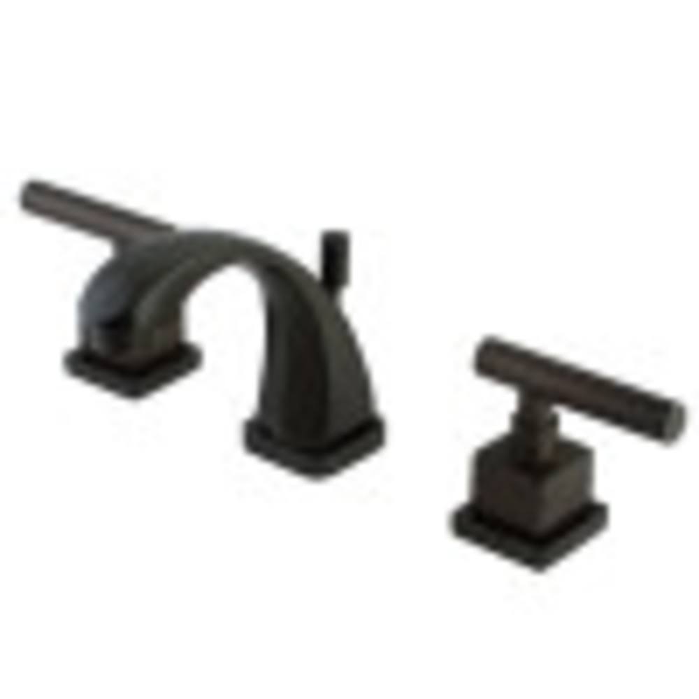 Kingston Brass KS4945CQL Claremont Mini Widespread Lavatory Faucet with Pop-Up, Oil Rubbed Bronze