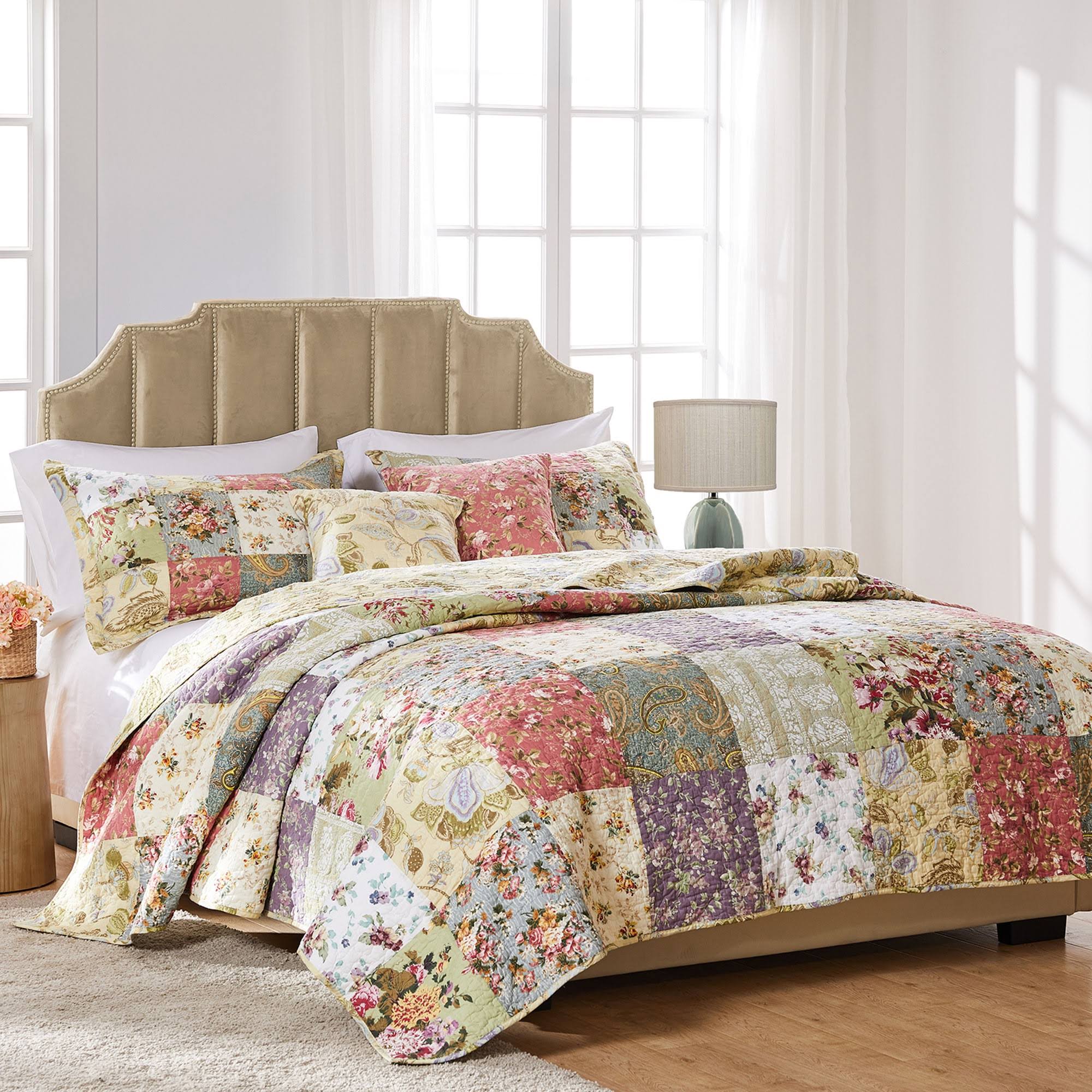 Greenland Home Blooming Prairie King Quilt Bonus Set