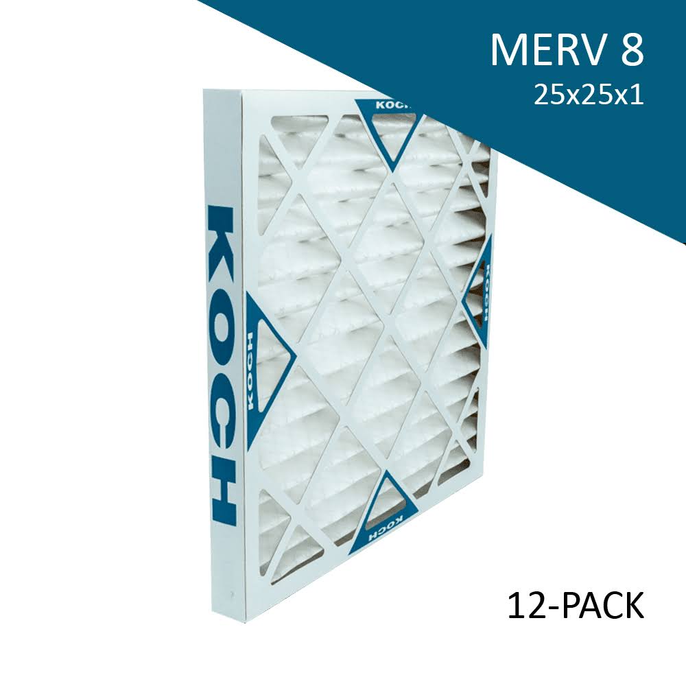 25x25x1 MERV 8 Air Filter 12