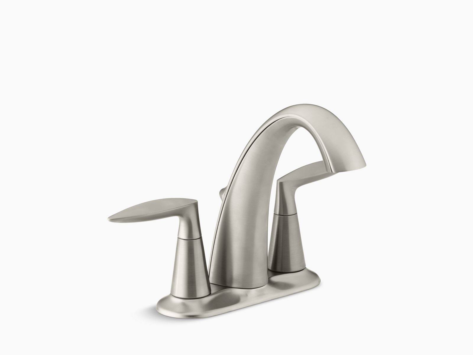 Kohler K-45100-4 Alteo Centerset Bathroom Sink Faucet Vibrant Brushed Nickel