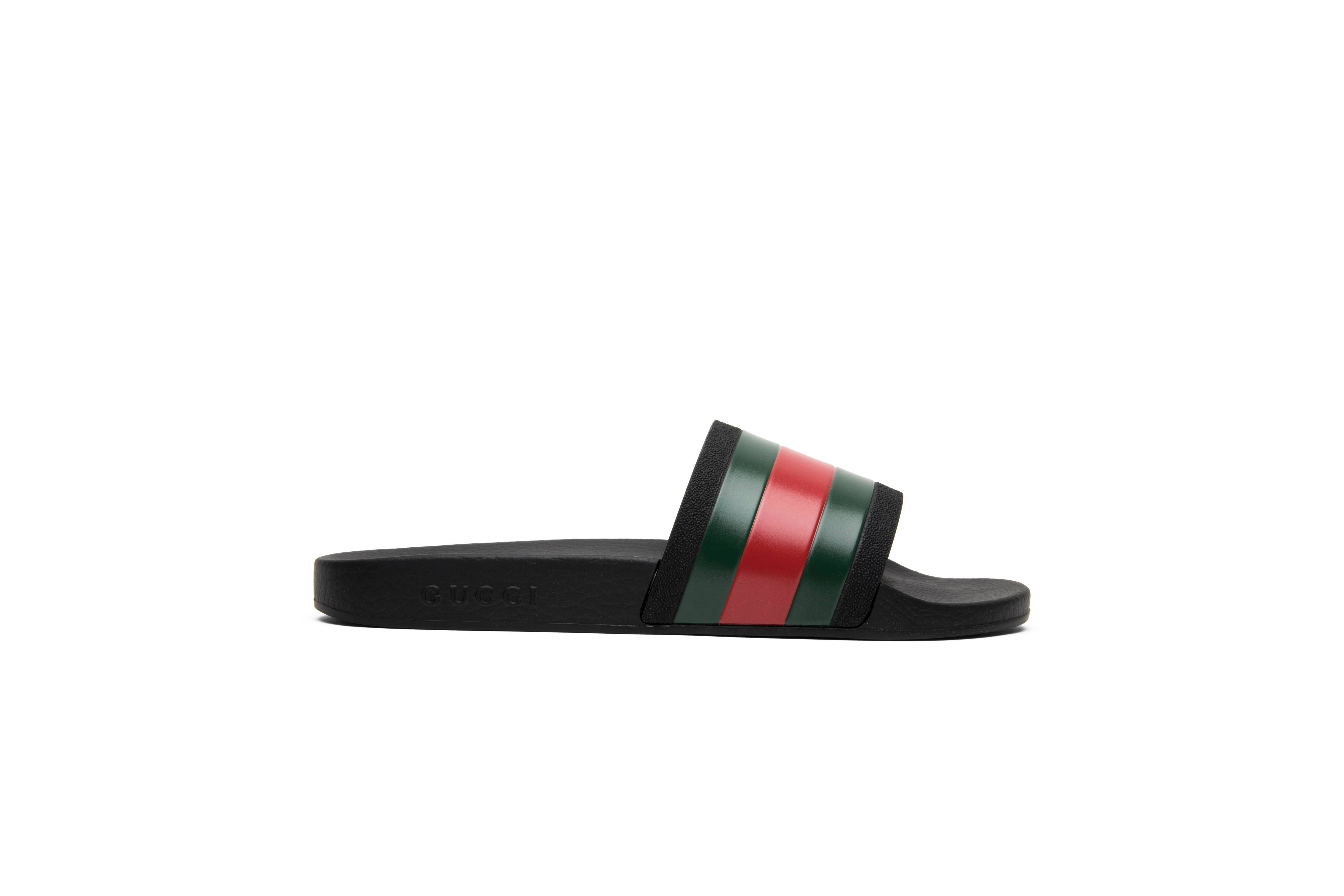 Gucci Pursuit &72 Rubber Slide Sandal, Black