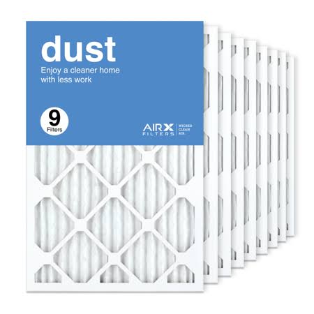 AIRx Filters 16x25x1 Air Filter MERV 8 Pleated HVAC AC Furnace Air Filter, Dust 9-Pack Made in The USA