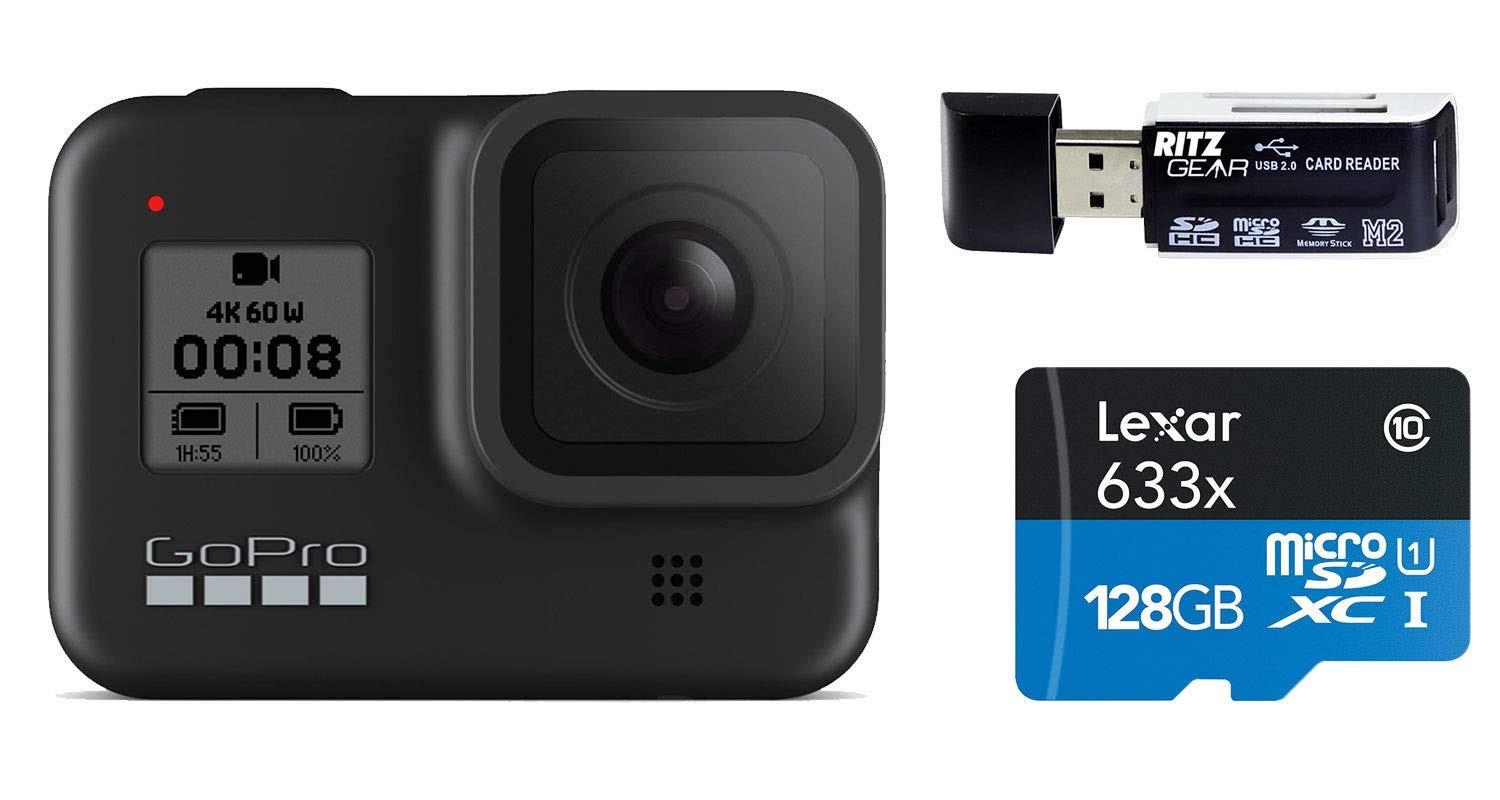 GoPro HERO8 Black - Waterproof Action Camera with Touch Screen 4K Ultra HD Video 12mp Photos 1080p Live Streaming Stabilization