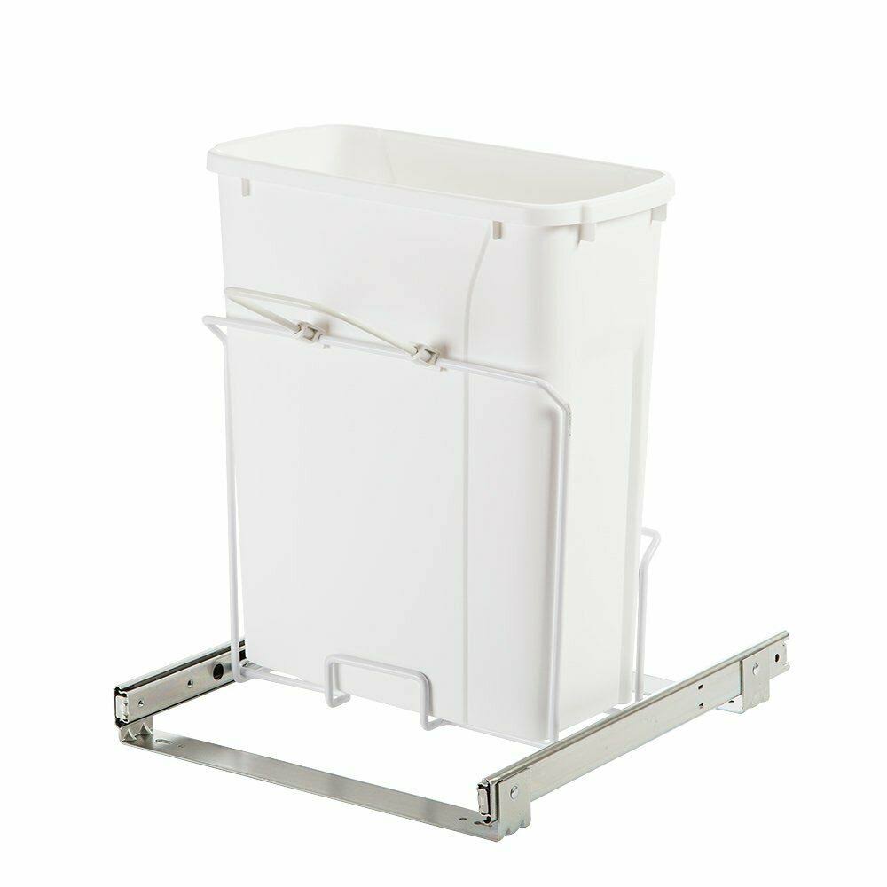 Knape and Vogt 20 qt in Cabinet Pull-Out Bottom Mount Trash Can