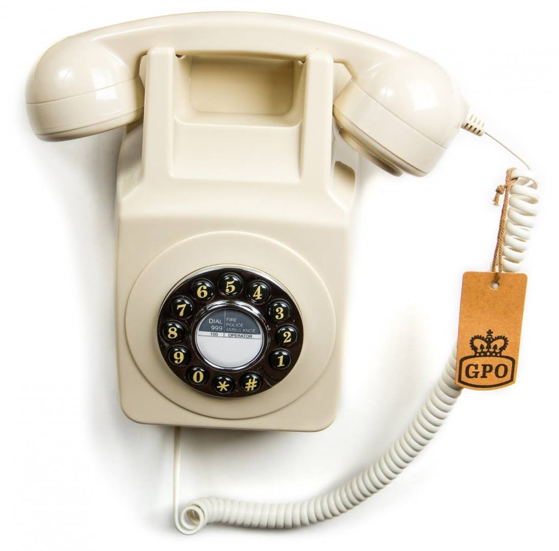 GPO 746 Retro Wall Push Button Telephone Ivory