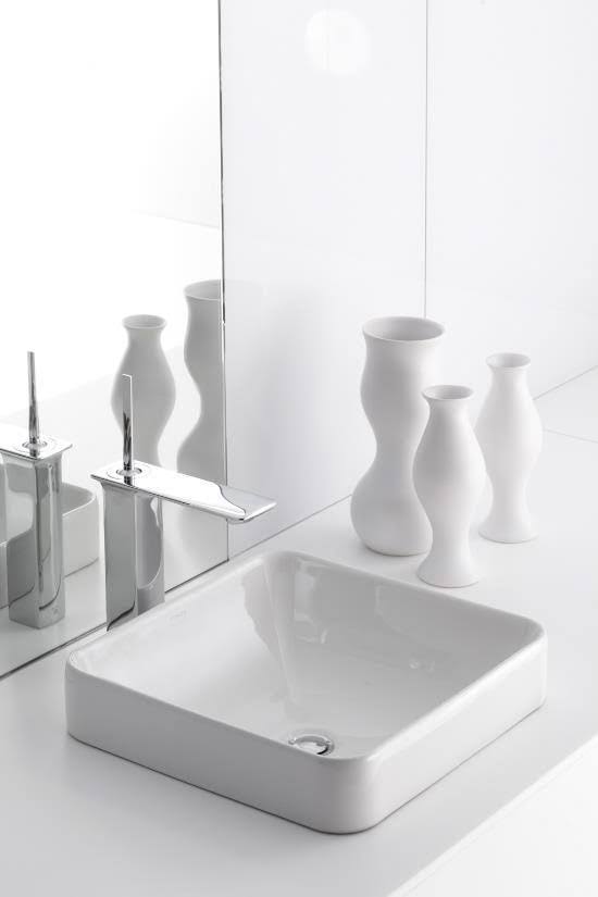 Kohler K-2661 Vox Ceramic Square Vessel Bathroom Sink with Overflow