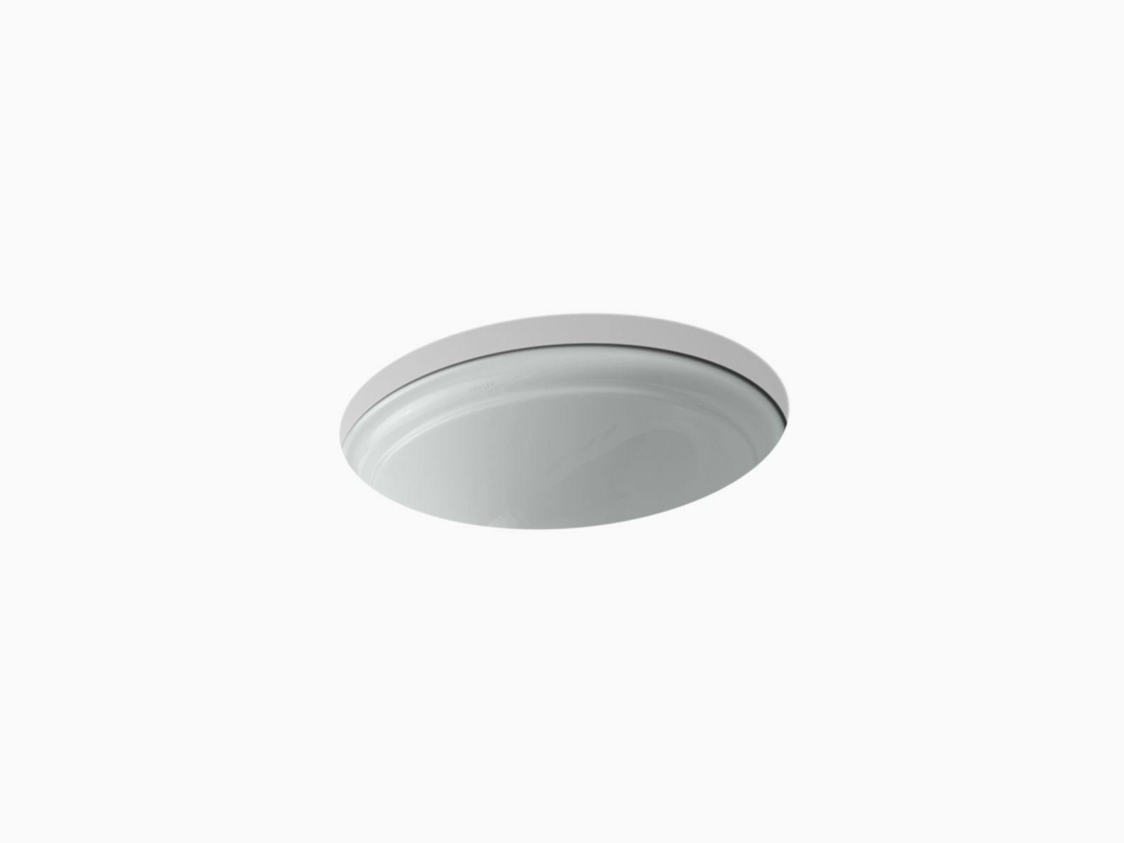 Kohler 2350-95 Devonshire 16-7/8x22 Undermount Bathroom Sink - Ice Grey