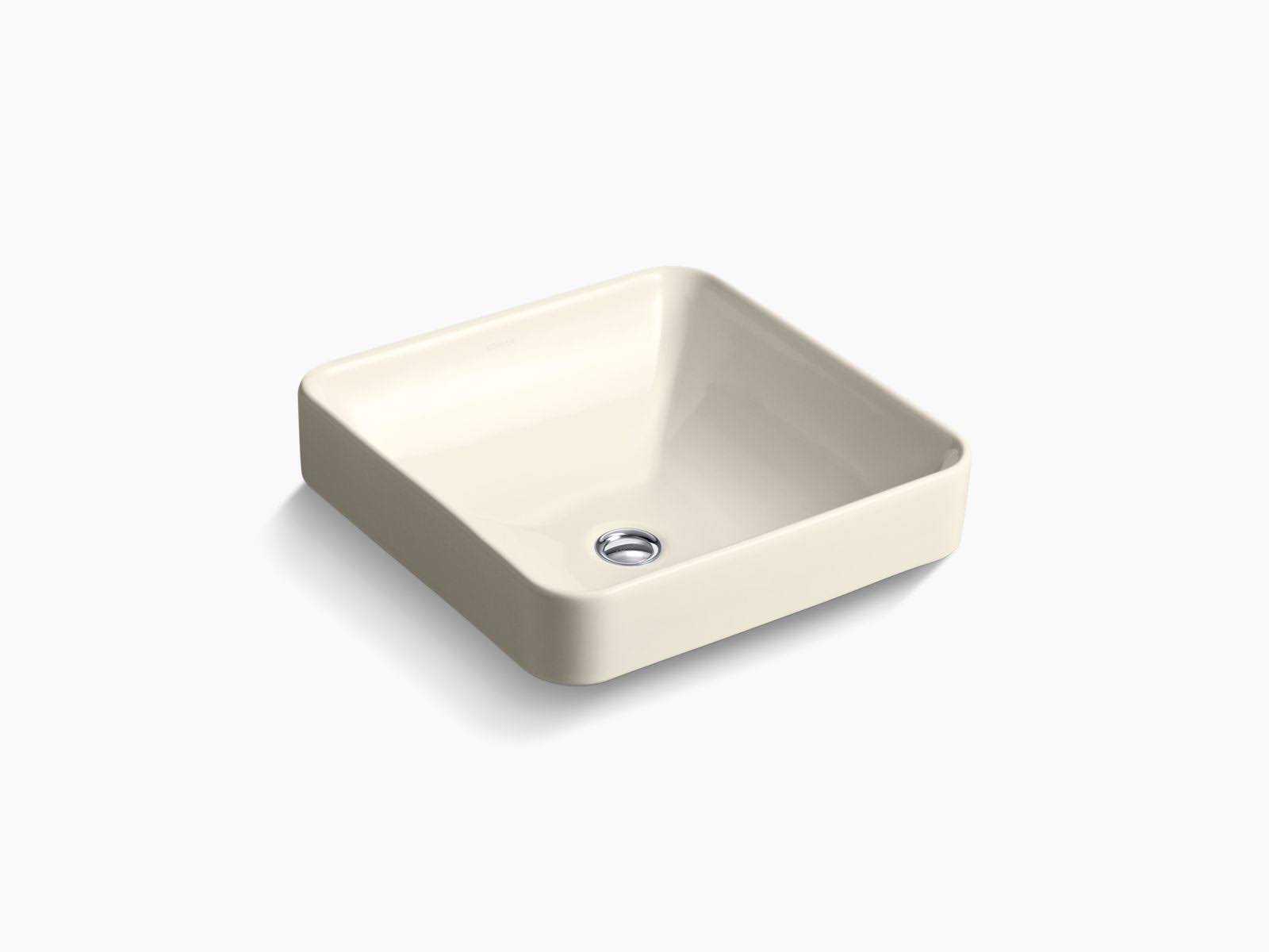 Kohler 2661-47 Vox Square Vessel Bathroom Sink - Almond