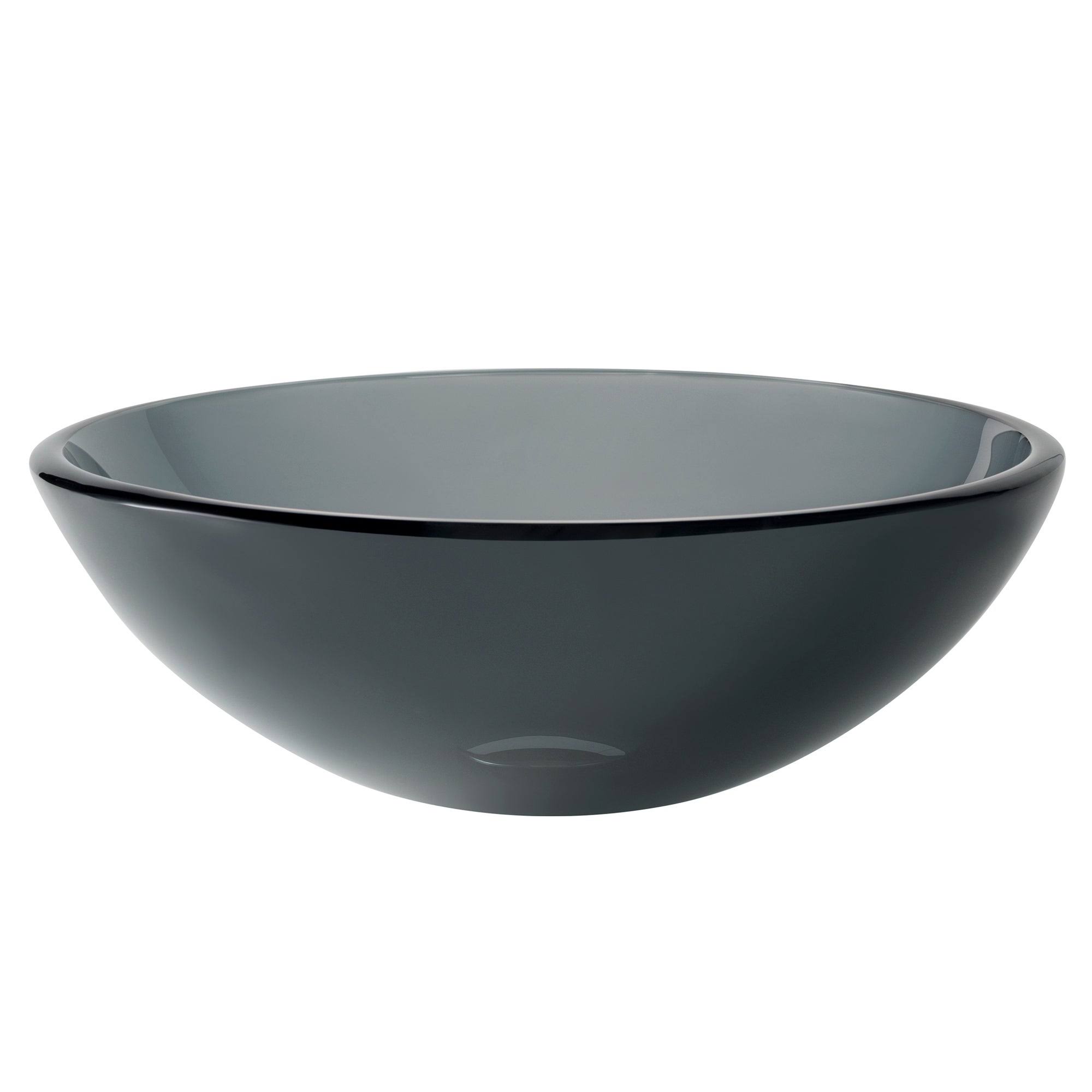 Kraus GV-104-14 Clear Black 14x22 Glass Vessel Sink