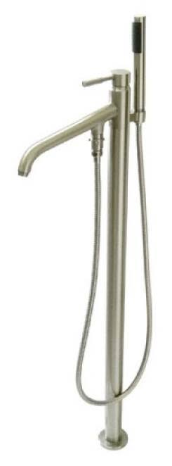 Kingston Brass KS8138DL Concord Floor Mount Tub Filler with Hand Shower, Satin Nickel