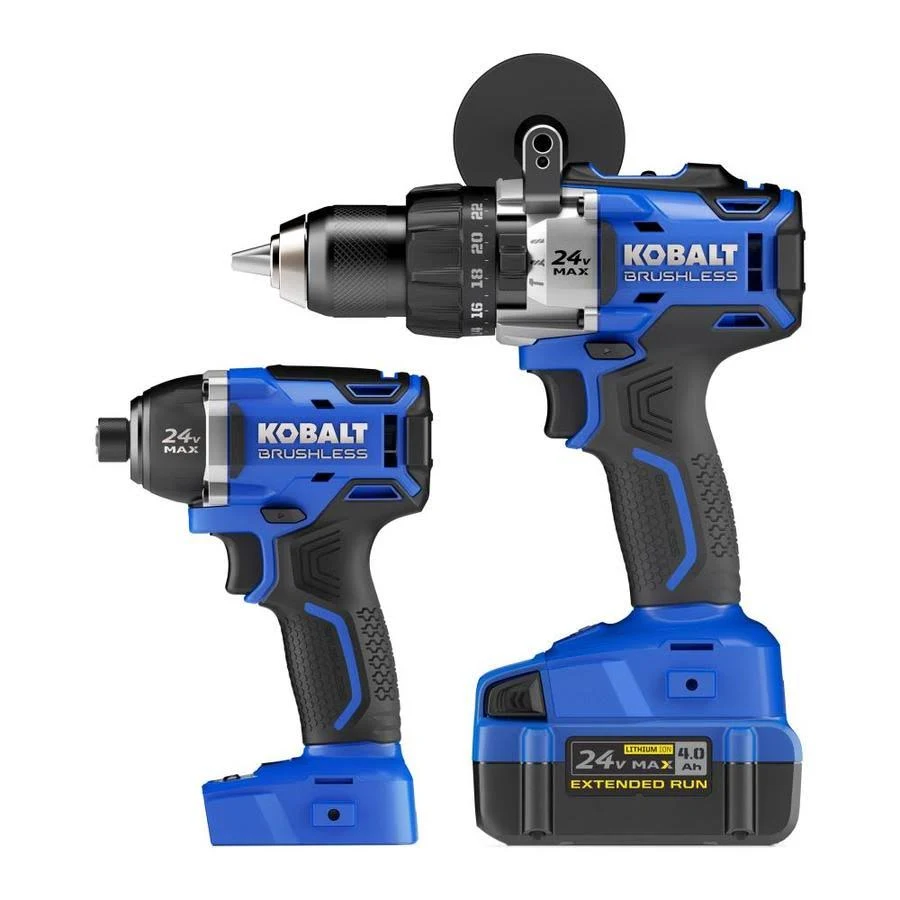 Kobalt 2-Tool 24-Volt Max Lithium Ion (Li-Ion) Brushless Motor Cordless Combo Kit with Soft Case