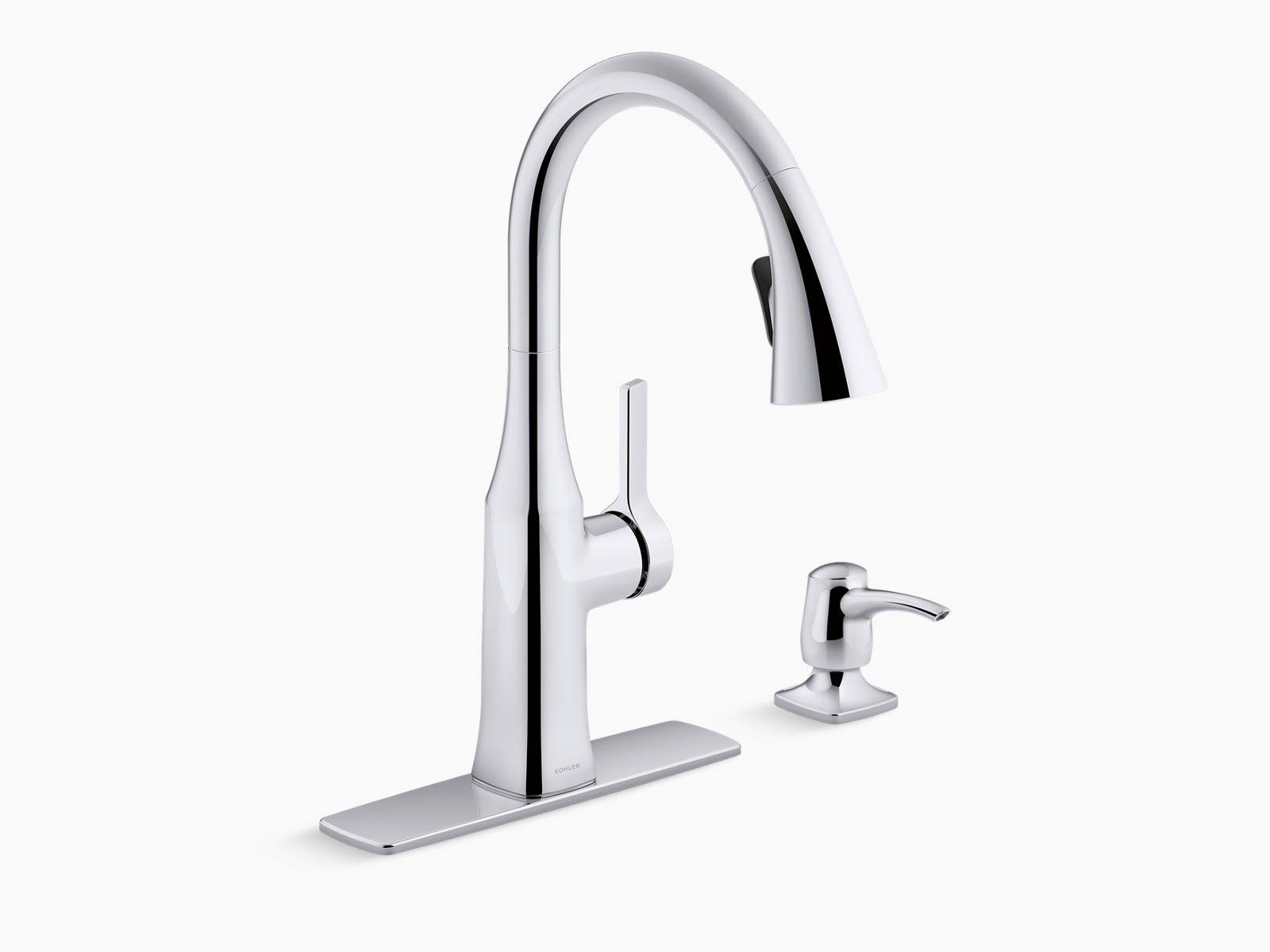 Rubicon Single-Handle Pull-Down Sprayer Kitchen Faucet in Polished Chrome