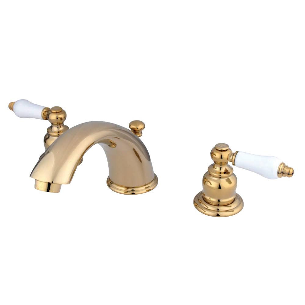 Kingston Brass KB962PL Magellan Widespread Lavatory Faucet, Polished Brass