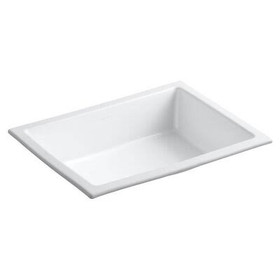 Kohler K-2882- Verticyl Ceramic Rectangular Undermount Bathroom Sink with Overflow