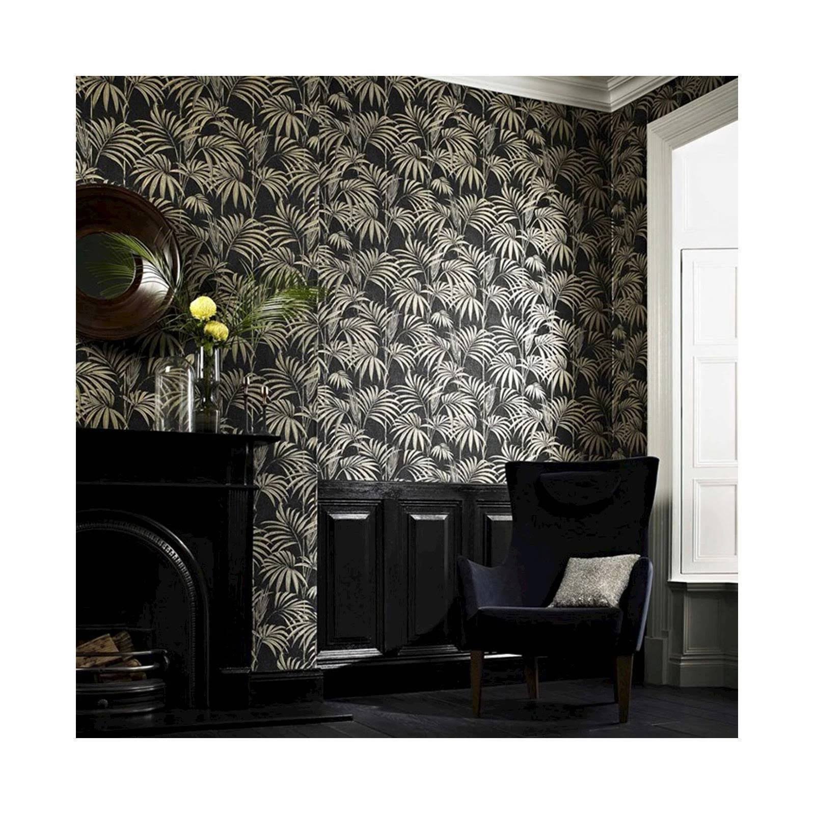 Graham u0026 Brown Honolulu Wallpaper - Black/Gold