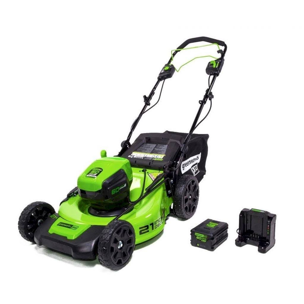 Greenworks Pro 60-Volt Brushless Lithium Ion Self-Propelled 21-in Cordless Electric Lawn Mower MO60L510