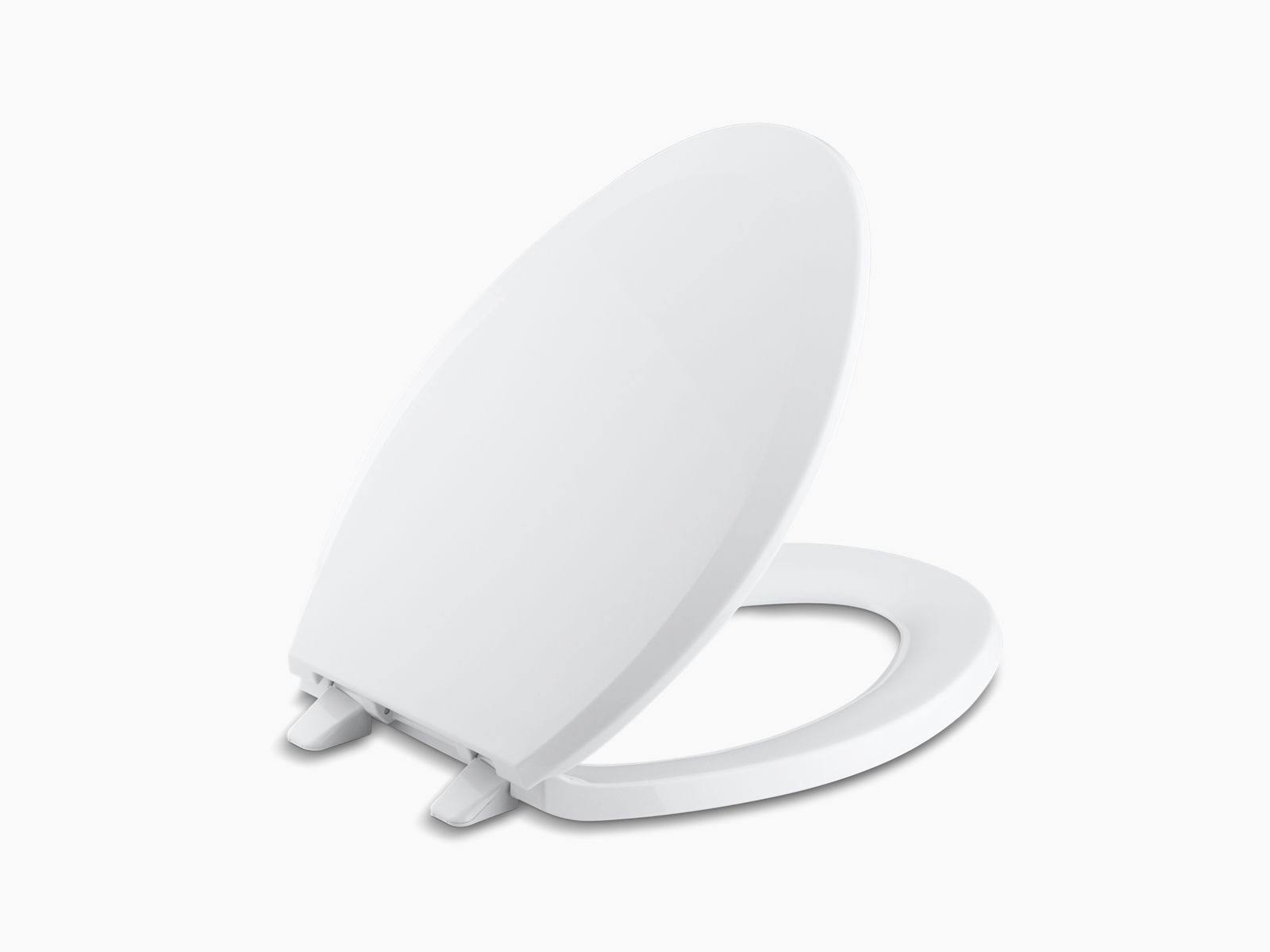 Kohler K-4652-W2 Lustra with Quick-Release Hinges Elongated Toilet Seat Earthen White