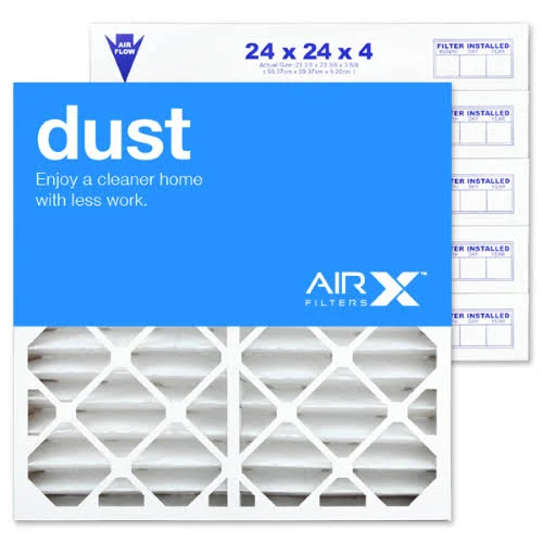 AIRx Filters Dust 24x24x4 Air Filter MERV 8 Replacement Box of 6