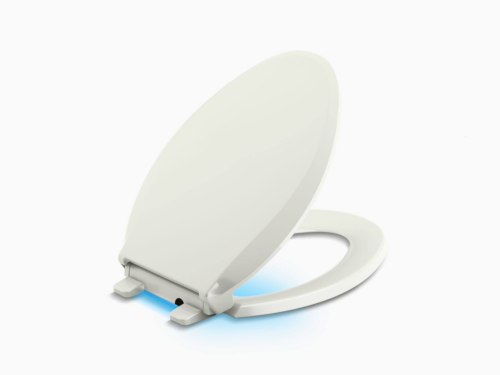 Kohler 75796-NY Cachet Nightlight Quiet-Close with Grip-Tight Elongated Toilet Seat - Dune