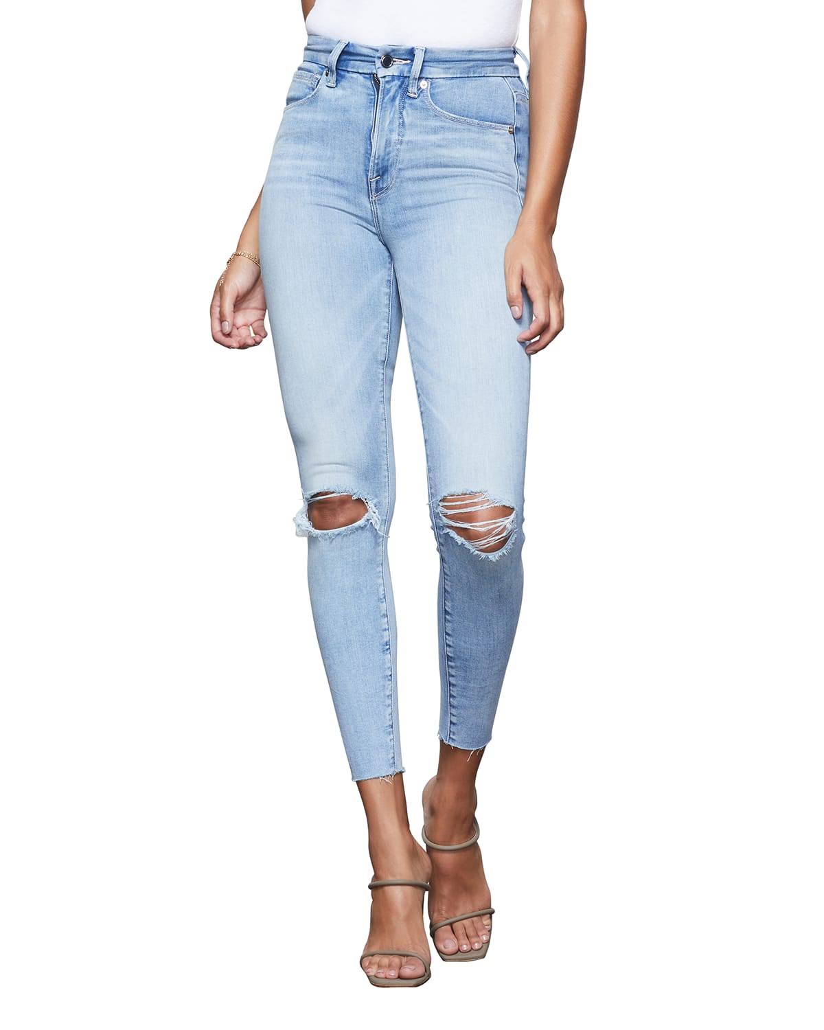 Good American Good Waist Crop Skinny Jeans in Blue352 - 22 / Blue352