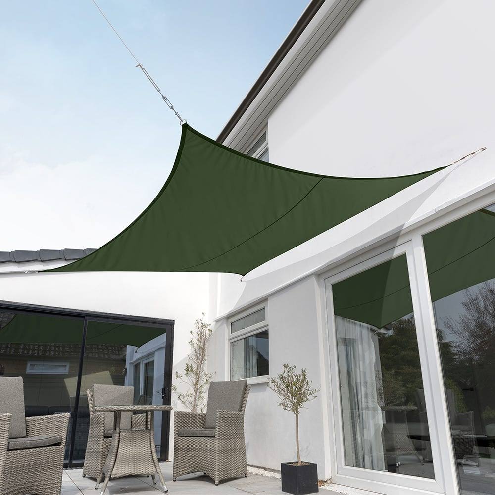 Kookaburra 11ft 10x22 Green Waterproof Woven Square Sail Shade