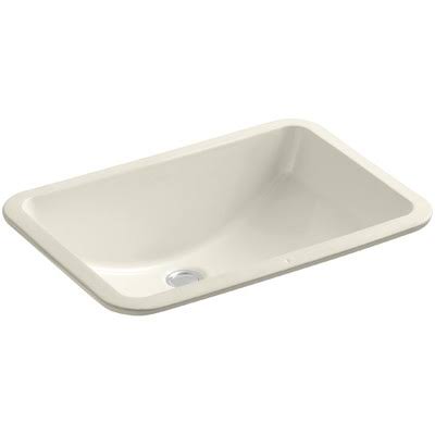 Kohler K-2214 Ladena Ceramic Rectangular Undermount Bathroom Sink with Overflow