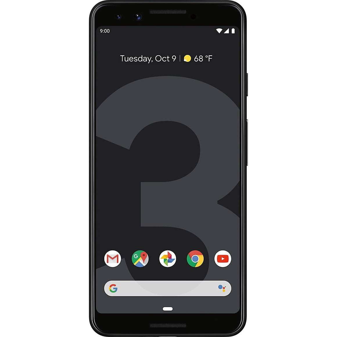 (Unlocked, Black) Google Pixel 3 Dual SIM | 64GB | 4GB Ram