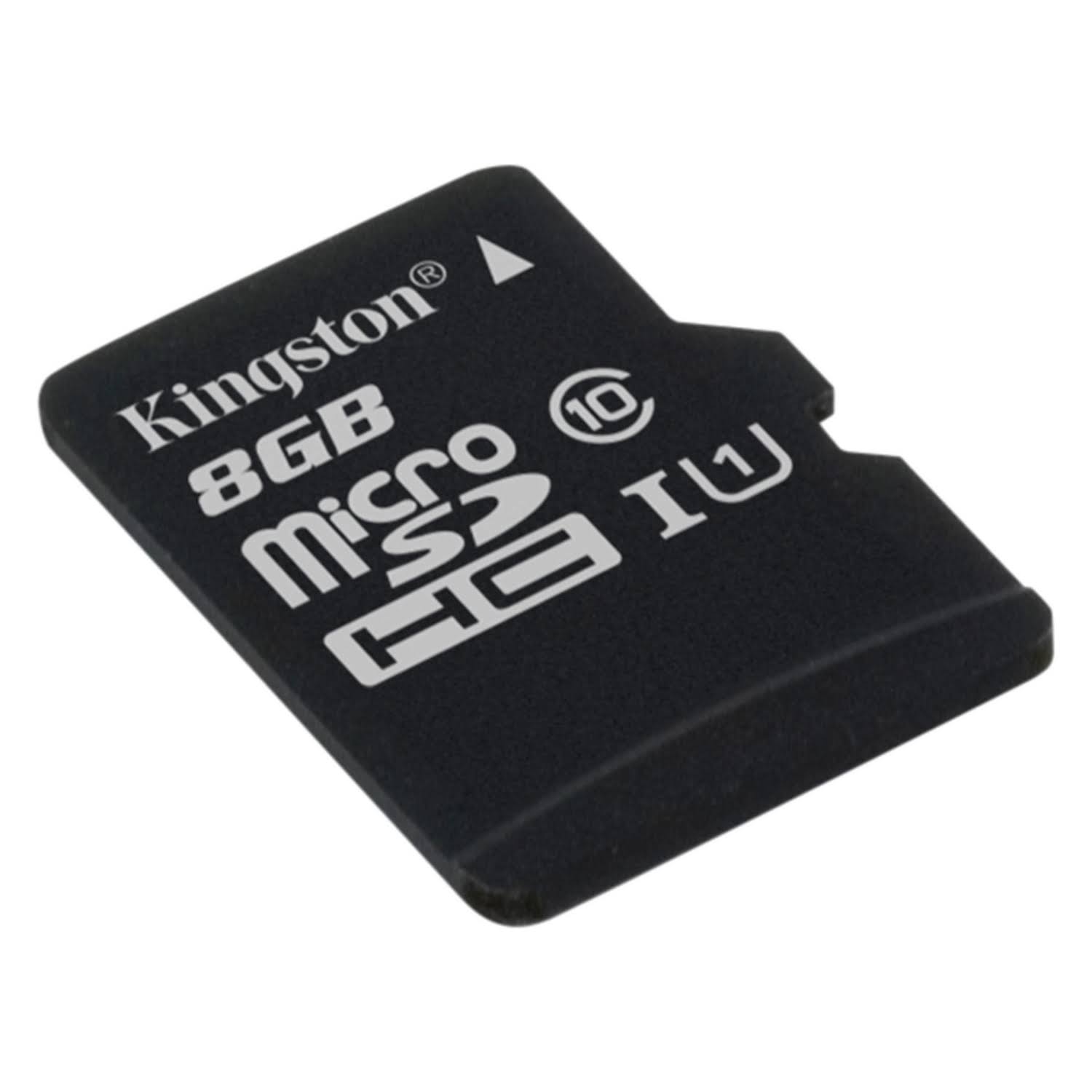 Kingston 8GB microSDHC UHS-I/U1 Class 10 Memory Card (SDC10G2/8GBSP)