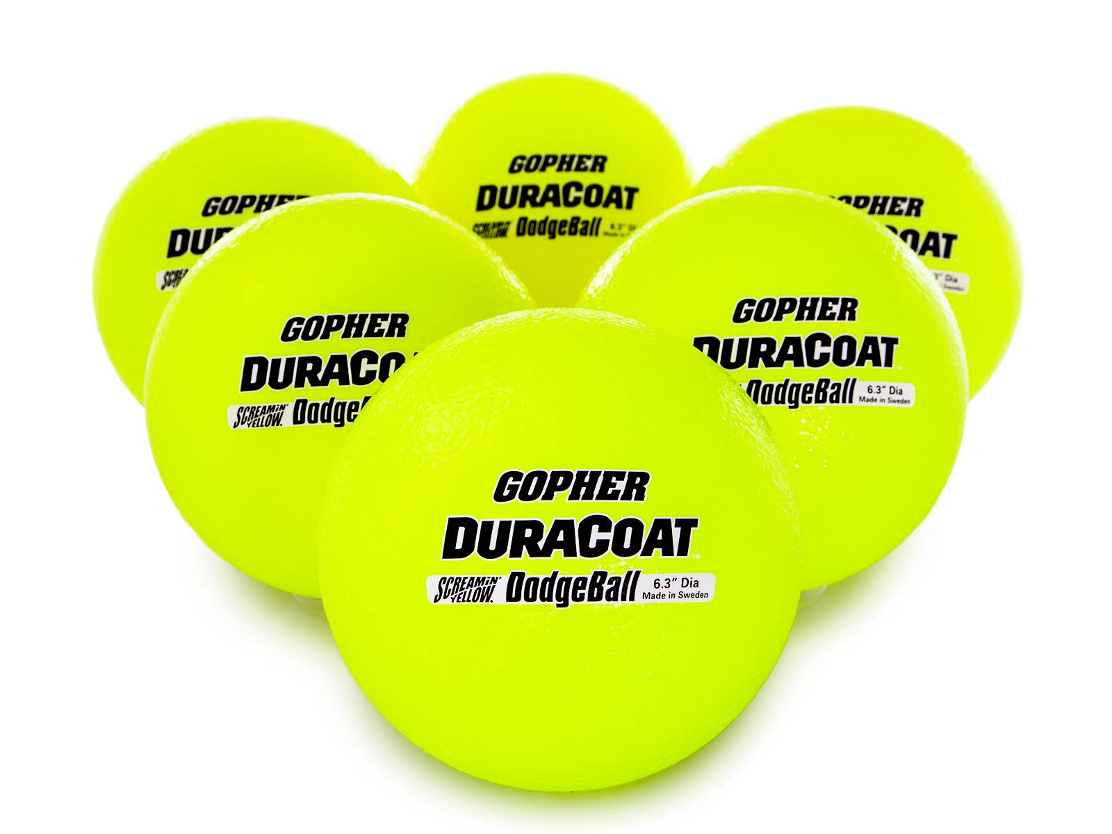 Rainbow Duracoat Dodgeballs - Screamin& Yellow 6.3x22 Diameter