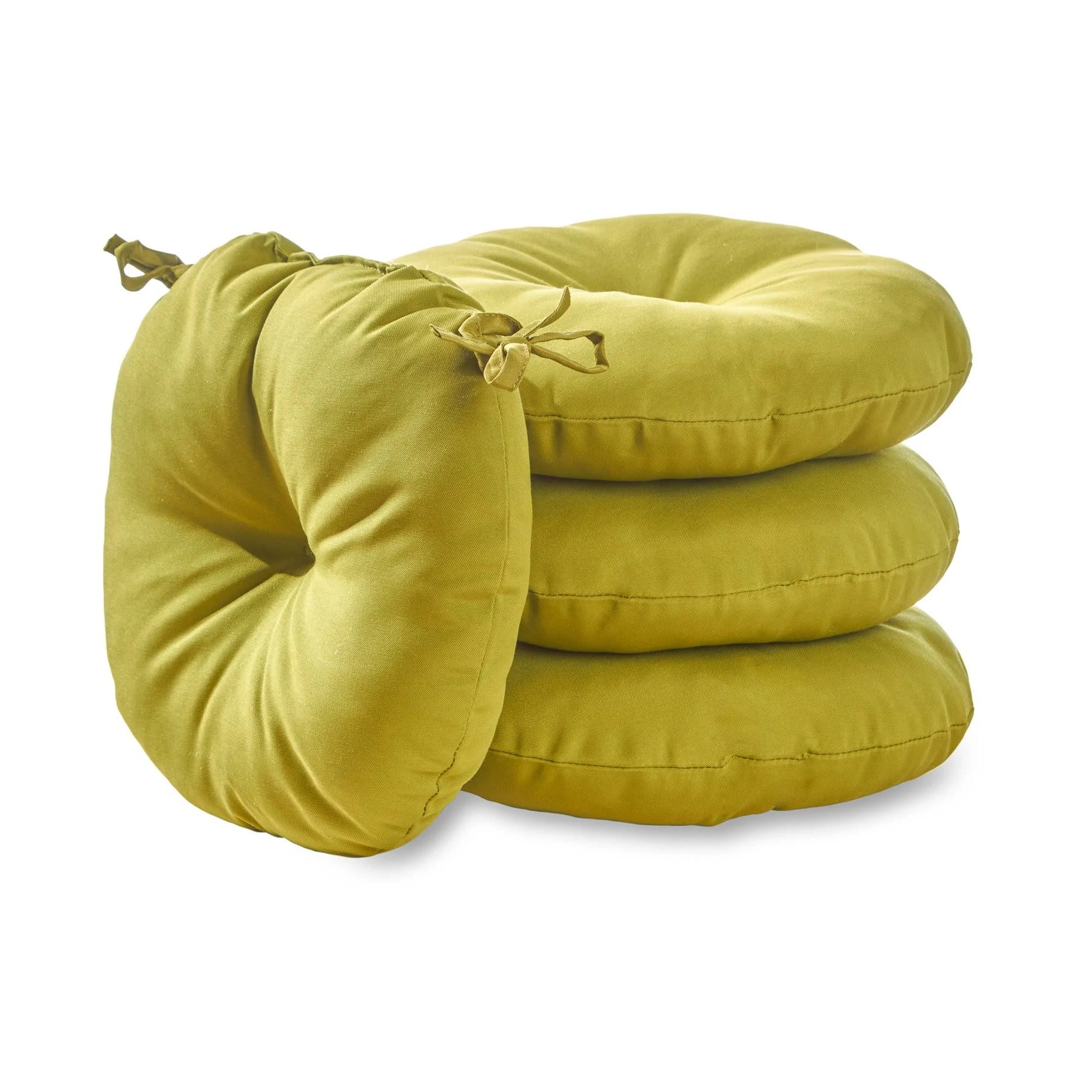 Greendale Home Fashions AZ6816S4-KIWI Lime Outdoor Bistro Seat Cushion (Set of 4)