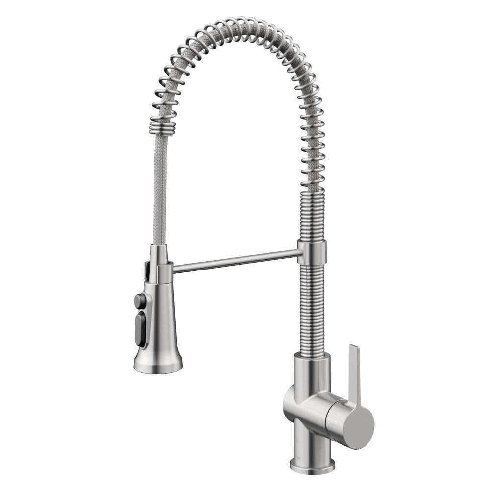 Kraus KFF-1691SFS 2-in-1 Britt Commercial Style Pull-Down Single Handle Water Filter Kitchen Faucet for REVERSE Osmosis u0026 Wa