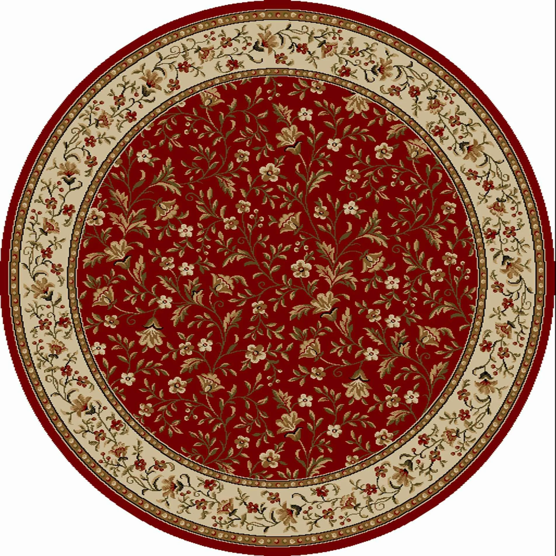 Radici USA Como 1593 Red 5&3x22 Round Area Rug