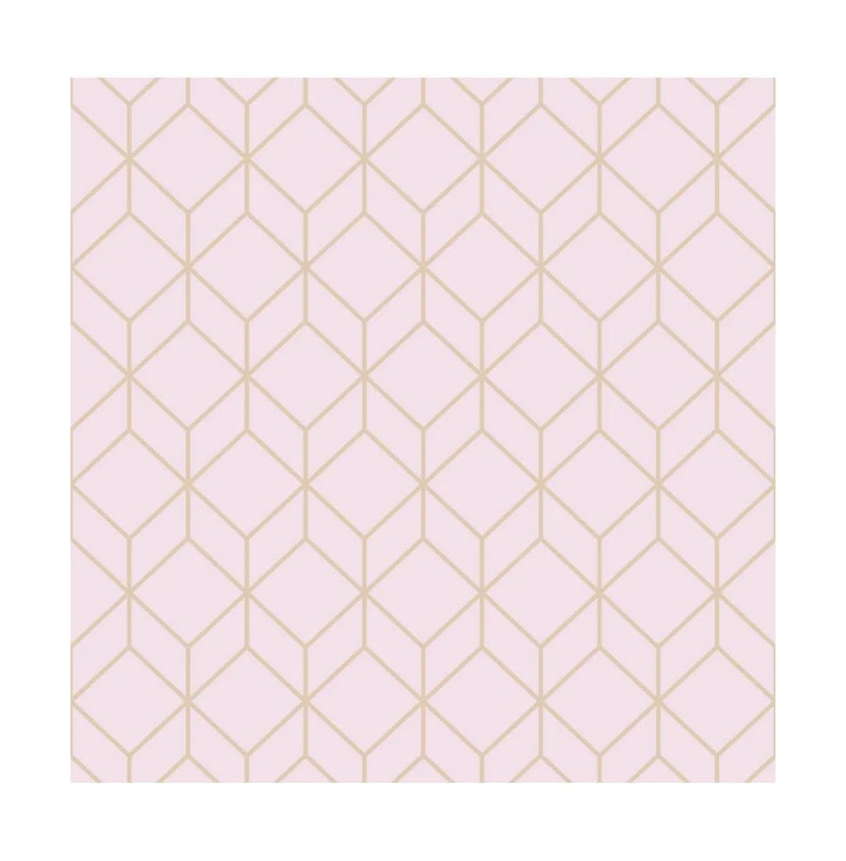 Superfresco Easy Blush/Rose Gold Geometric Myrtle Wallpaper Pink