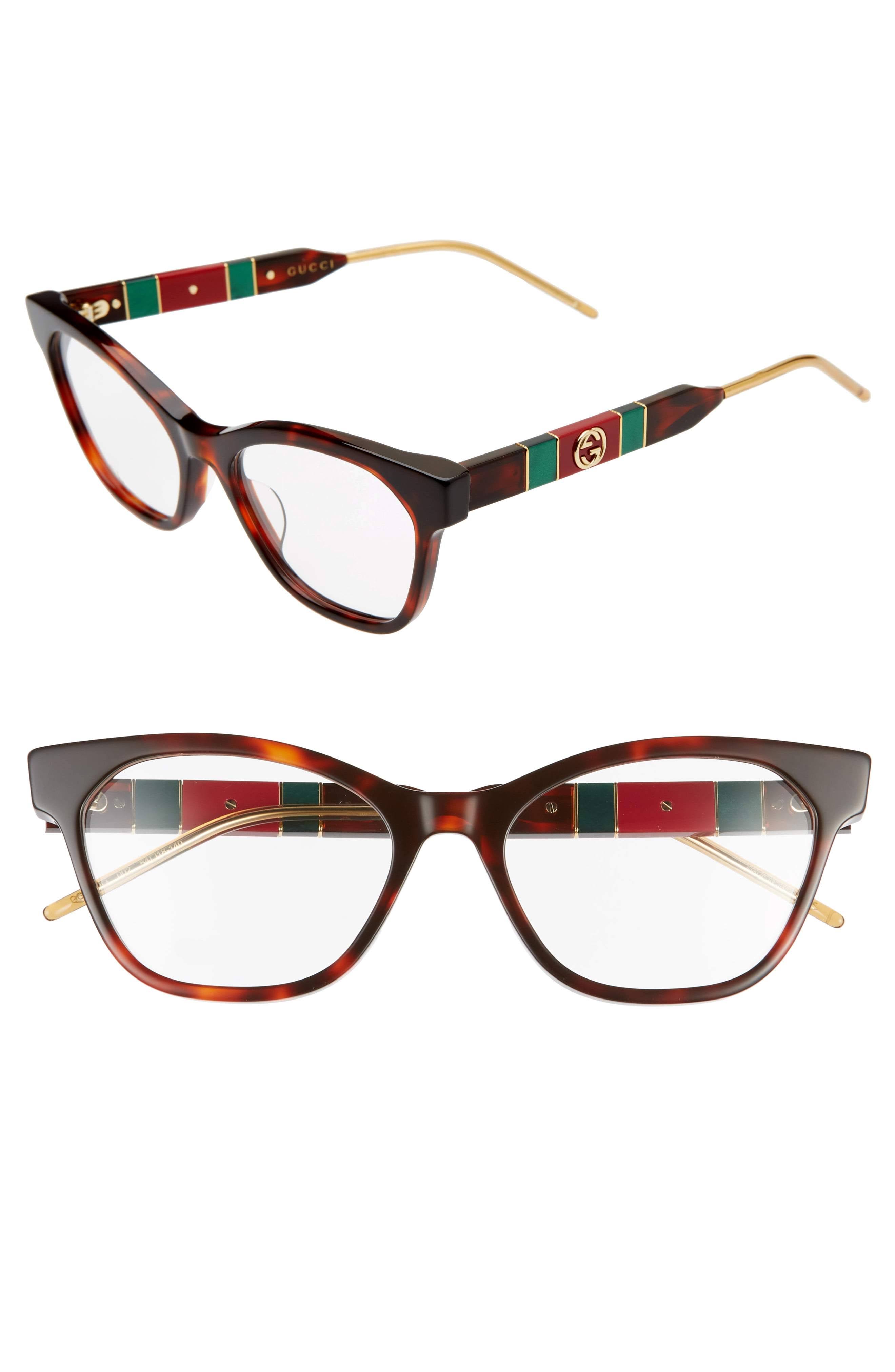 Gucci GG0600O 002 Havana Women Eyeglasses Frame 54 mm