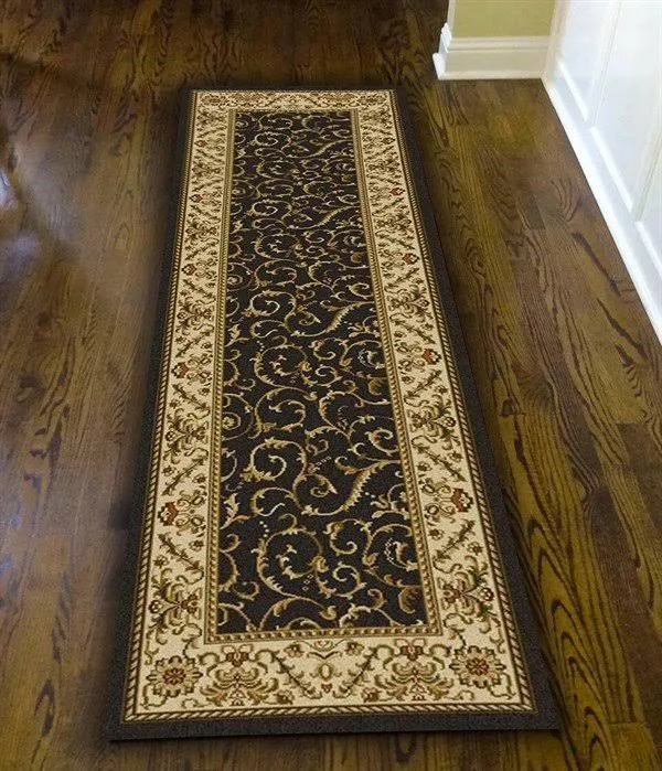 Origins 2&2x22 x 36&0x22 Brown Cagliari Scroll Runner Area Rug