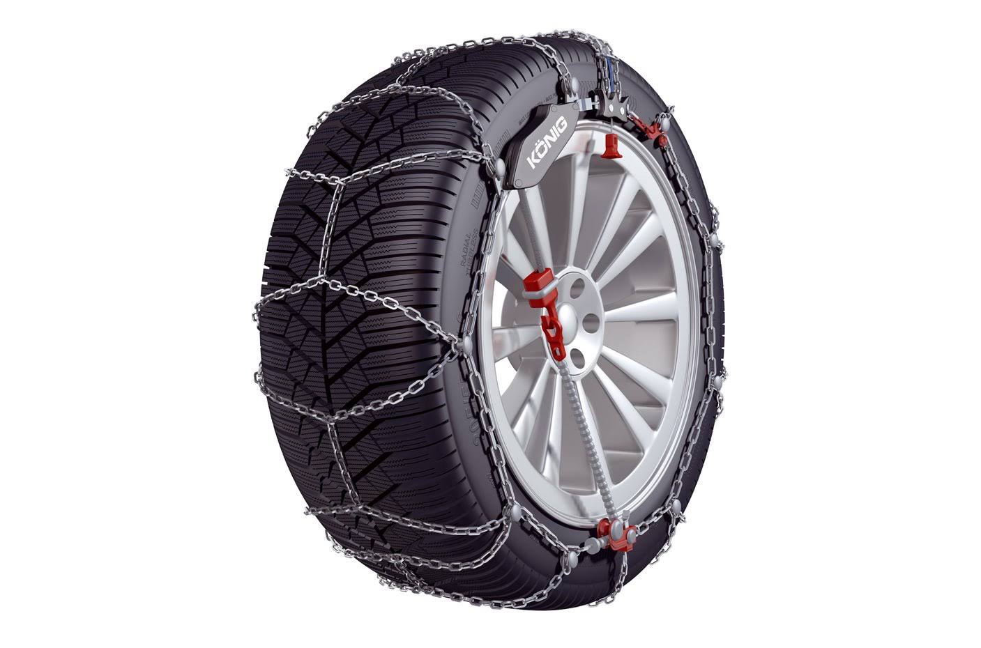 König CS-9 065 - Snow Chains, 2 Pieces