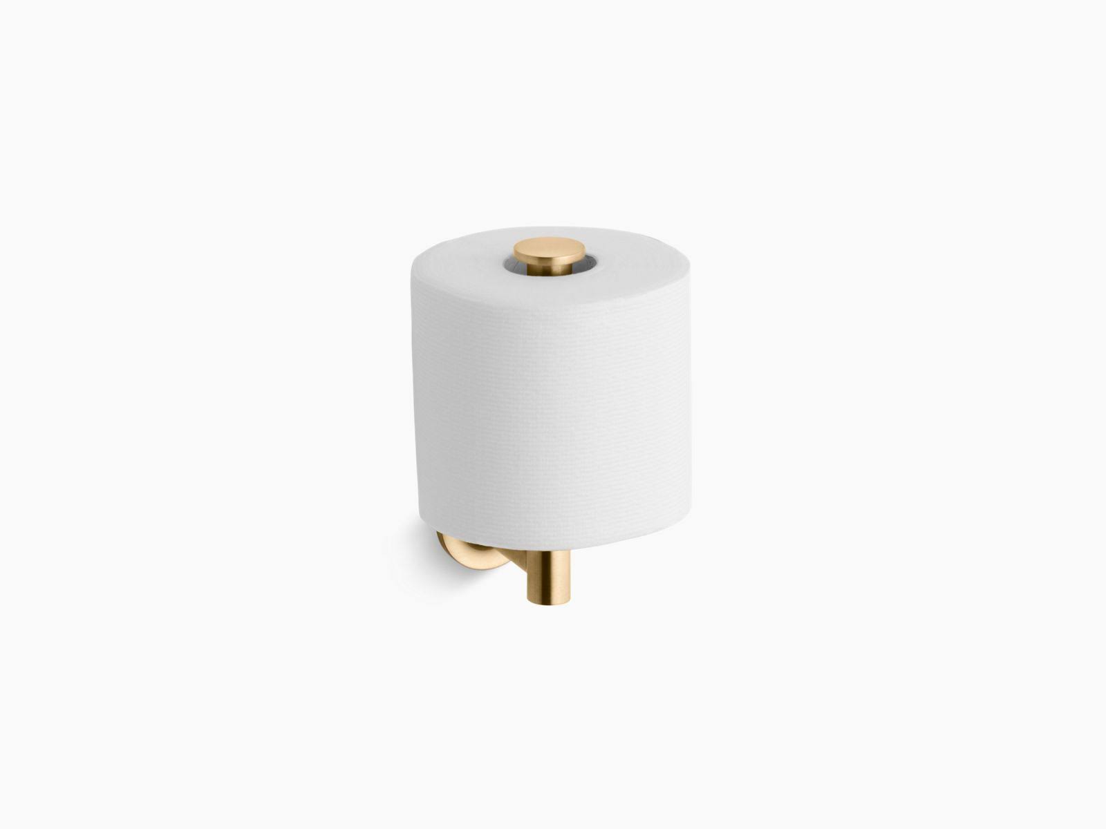 KOHLER K-14444-BGD Purist Vertical Toilet Tissue Holder - Vibrant Brushed Gold