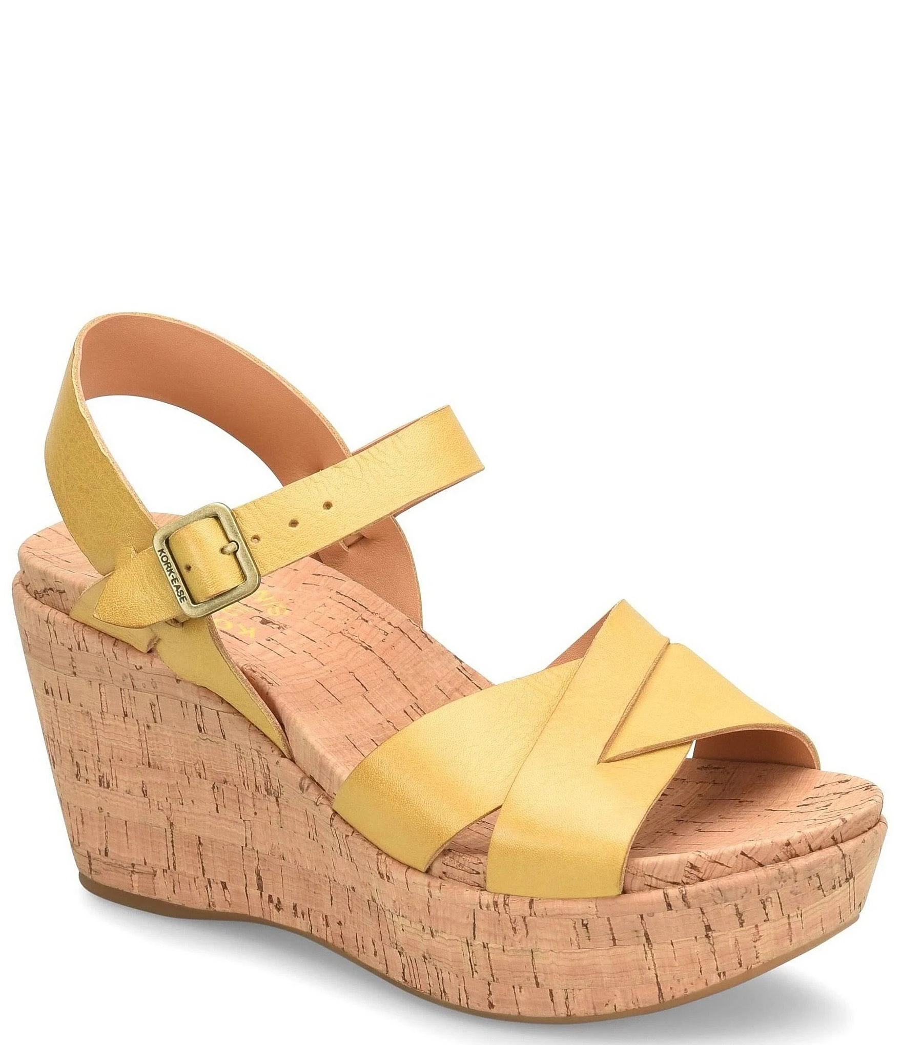 Kork-Ease Ava 2.0 Leather Cork Wedge Platform Sandals - 9M