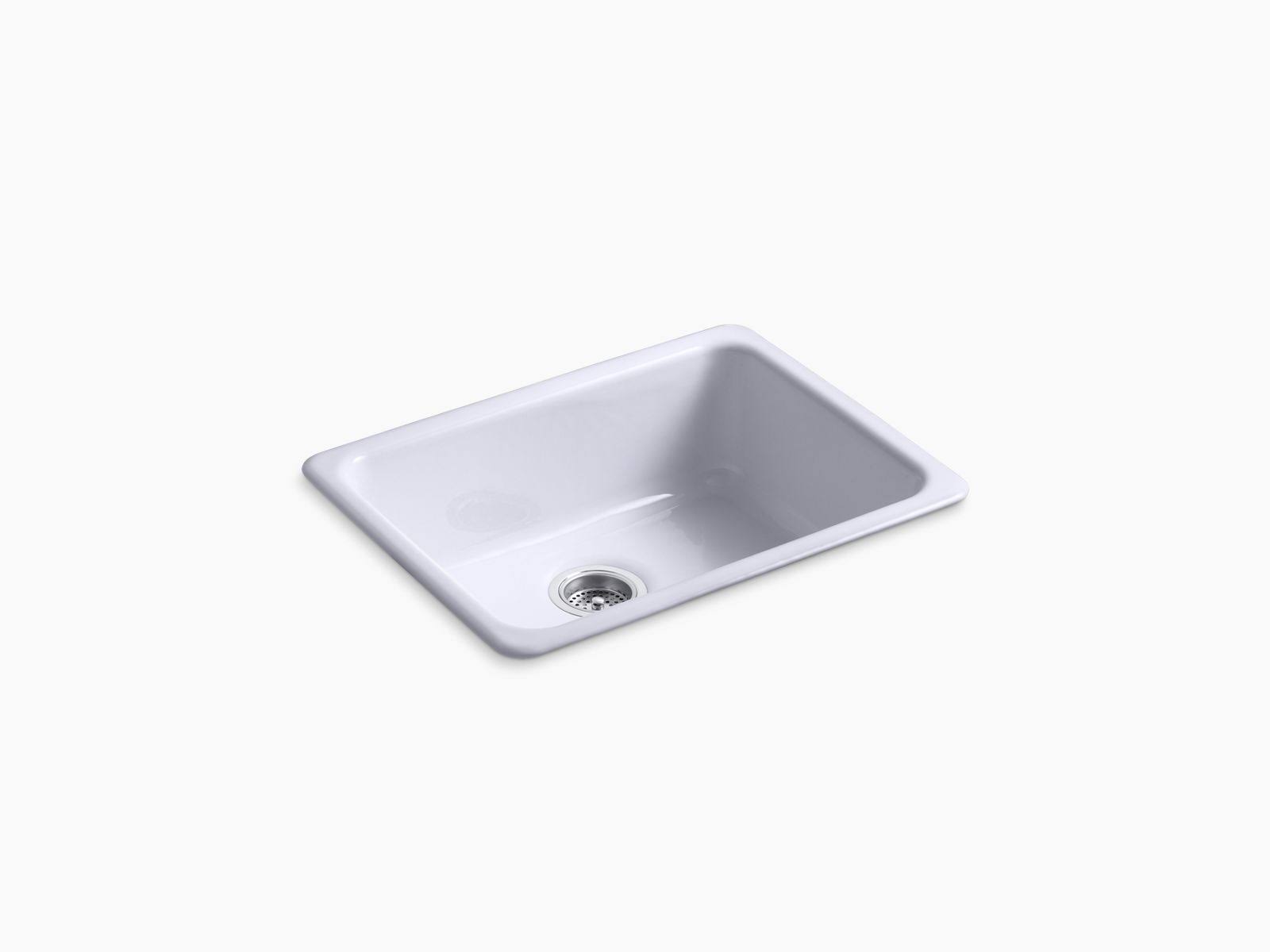 Kohler K-6585 Iron/Tones 24-1/4x22 x 18-3/4x22 x 8-1/4x22 Top-mount/undermount Single-Bowl Kitchen Sink Lavender Grey