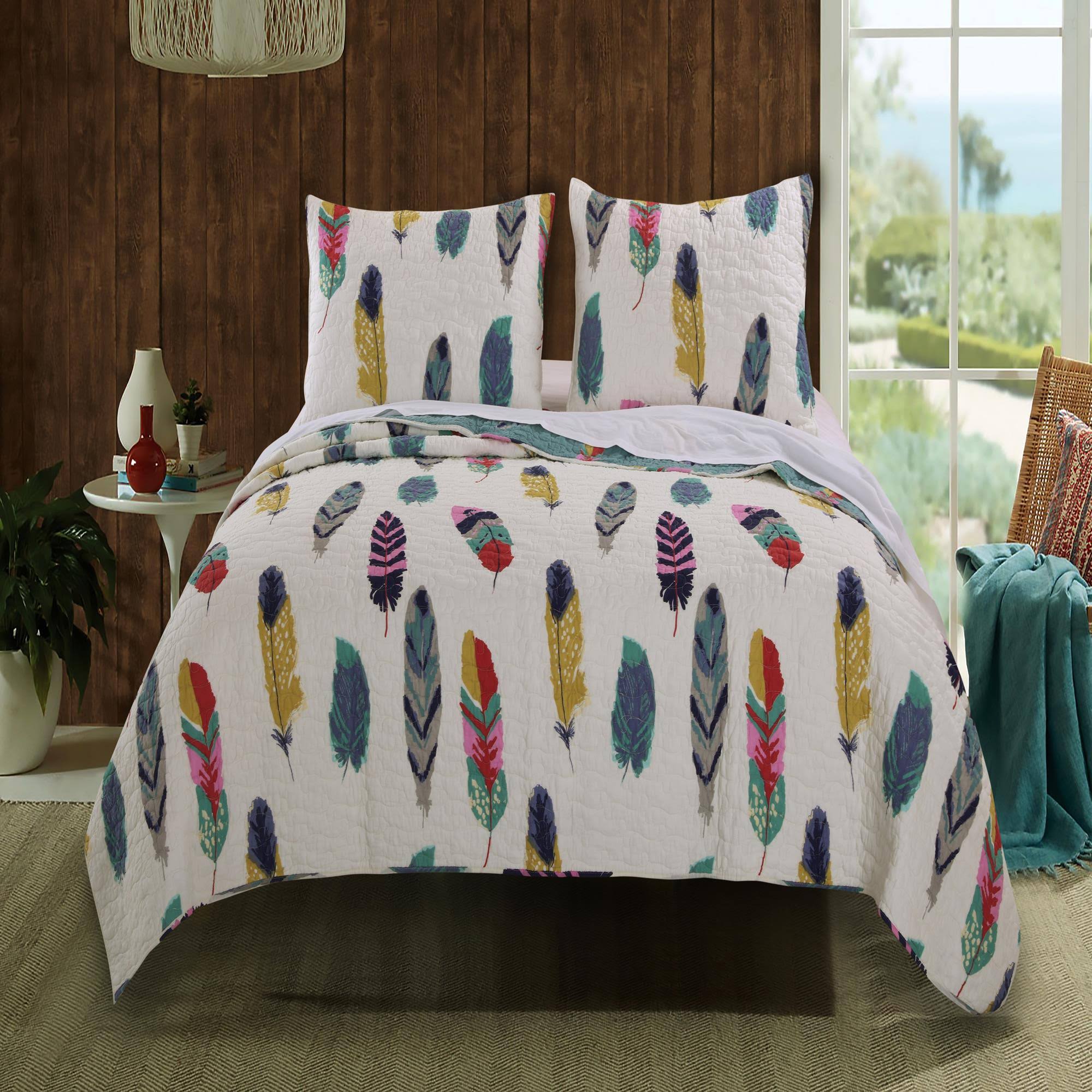 Greenland Home Fashions Dream Catcher Reversible Quilt Set; Full/Queen