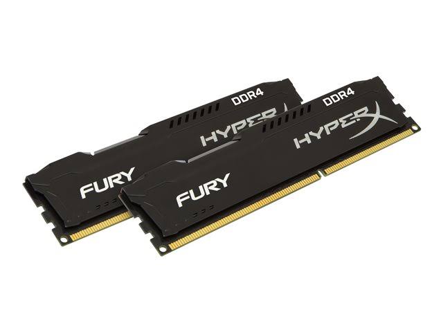 HyperX FURY - DDR4 - kit - 8 GB: 2 x 4 GB - DIMM 288-pin - 2133 MHz / PC4-17000 - CL14 - 1.2 V - unbuffered - non-ECC - black