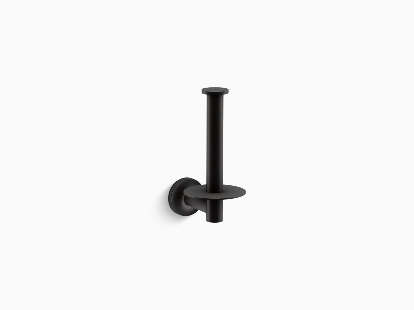 Kohler 14444-BL Purist Vertical Toilet Tissue Holder - Matte Black