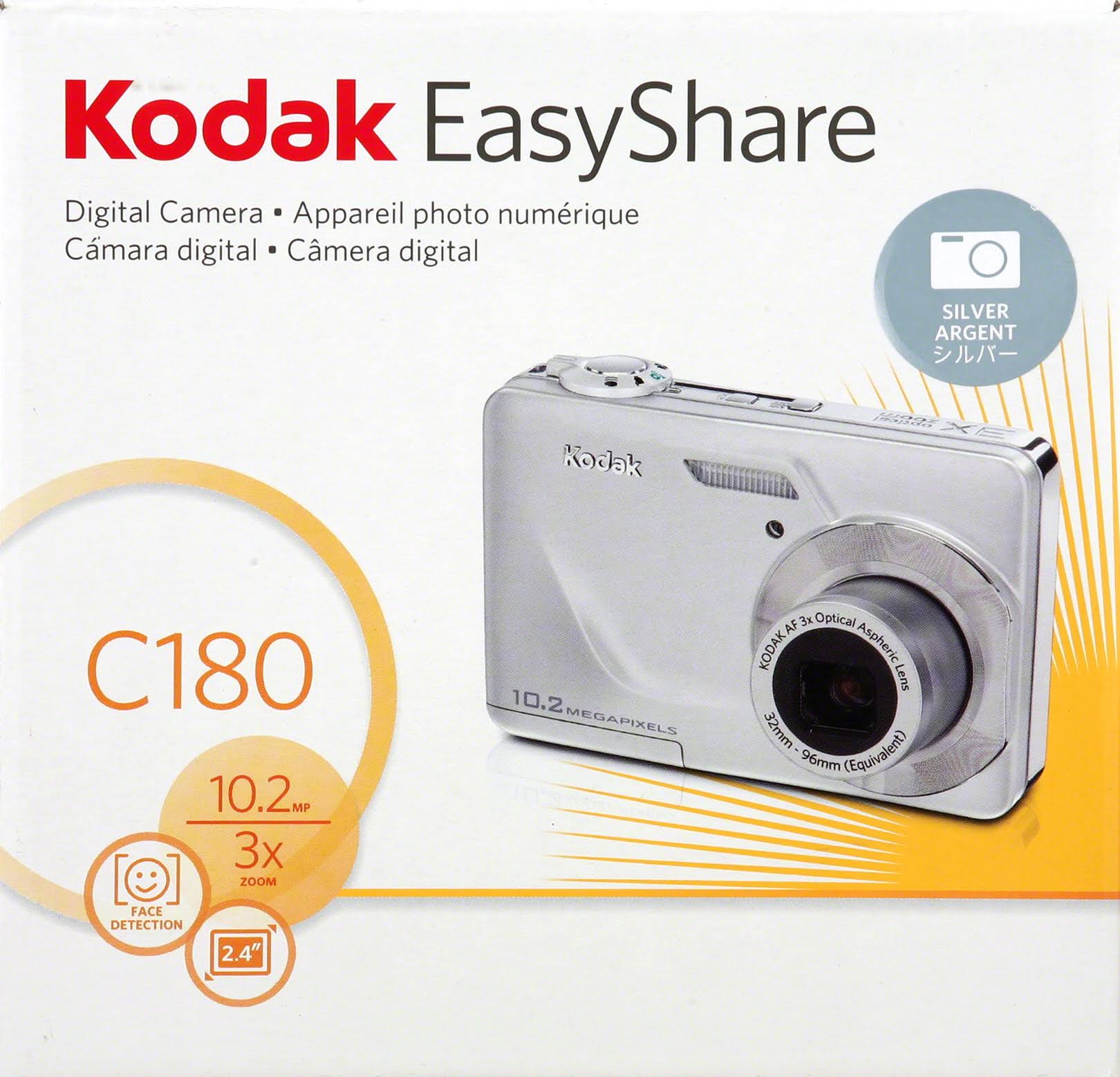 Kodak EasyShare Camera, Digital, C180, Silver