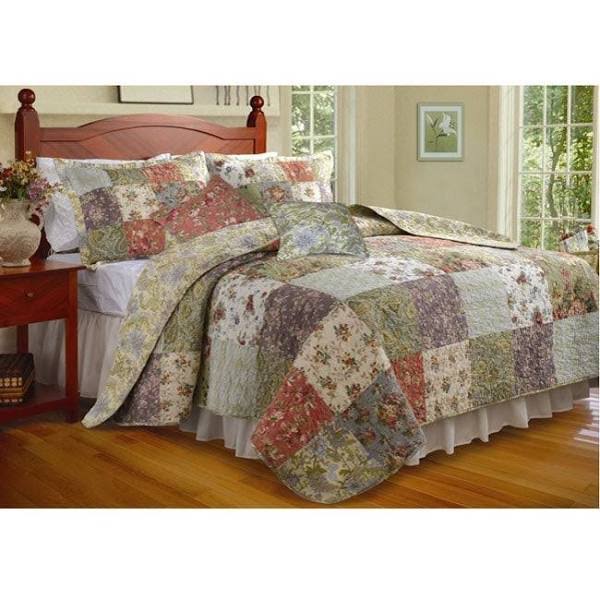 Greenland Home Fashions Blooming Prairie 5-piece Cotton Quilt Set