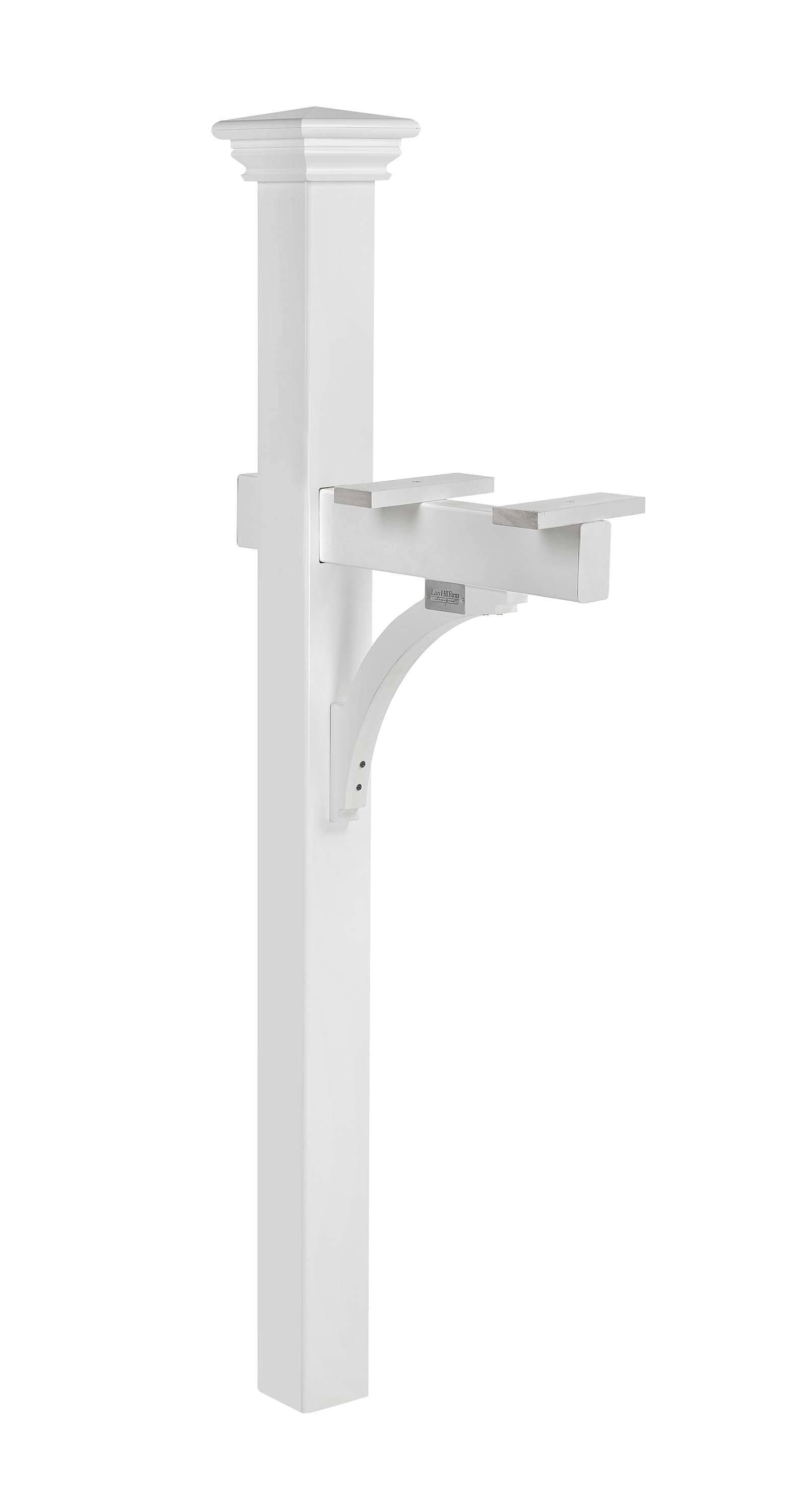 Lazy Hill Farm Designs Vinyl Mailbox Post, White