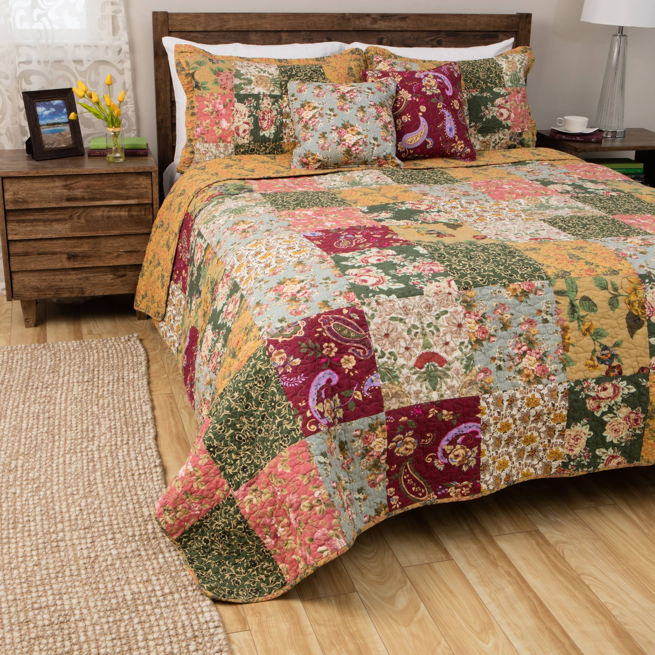 Greenland Home Fashions Antique Chic King-size 3-Piece Quilt Set - Vintage - Twin - 3 Piece/2 Piece