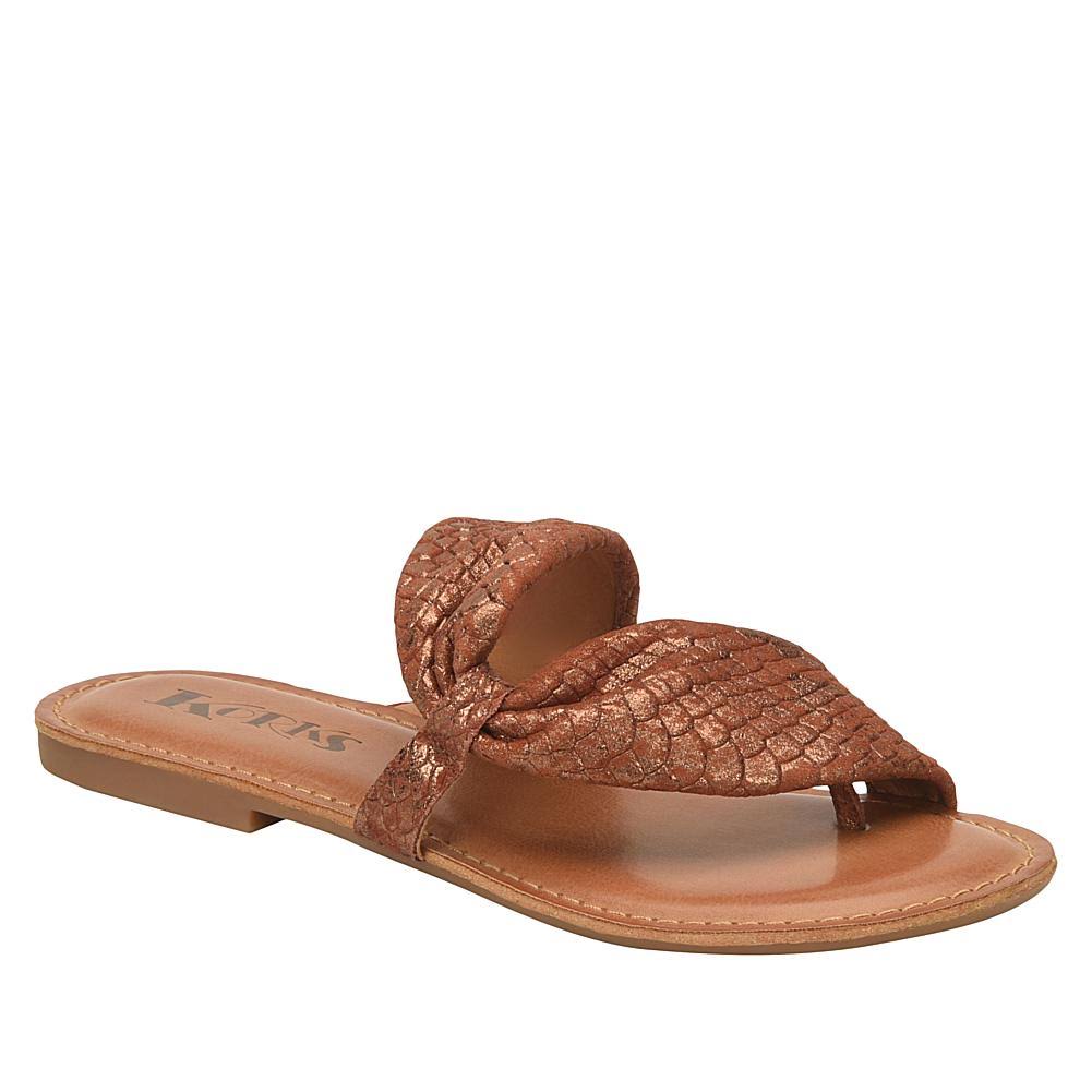 Korks Rachelle Sandal - Women&s - Rust Snake Print Suede - Flat